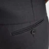 Pantalones de gabardina de lana con alfiler Pantalones de gabardina de lana con alfiler
