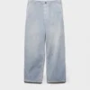 Pantalones de gabardina lavada Pantalones de gabardina lavada