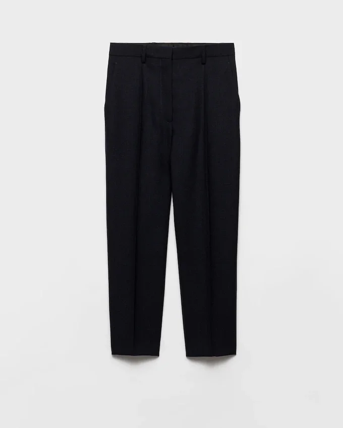 Pantalones de lana con costura rush Pantalones de lana con costura rush