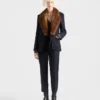 Pantalones de lana con costura rush Pantalones de lana con costura rush