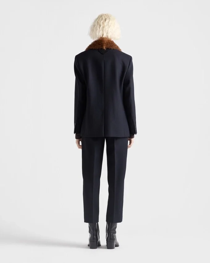 Pantalones de lana con costura rush Pantalones de lana con costura rush