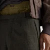 Pantalones de lana con detalles de algodón Pantalones de lana con detalles de algodón