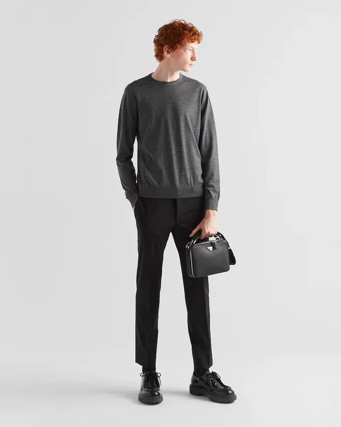 Pantalones de lana elástica ligera Pantalones de lana elástica ligera