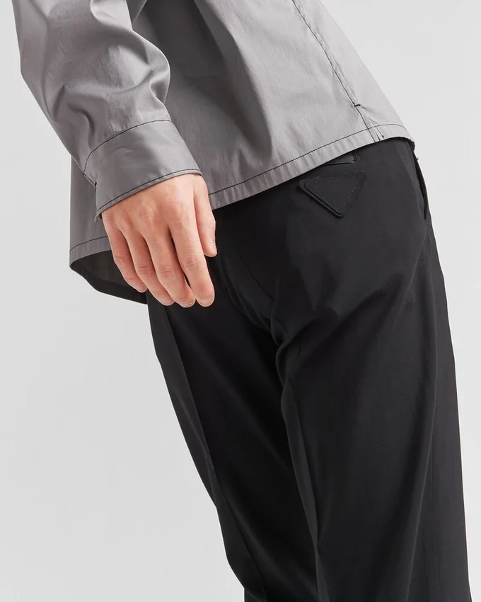 Pantalones de lana elástica ligera Pantalones de lana elástica ligera