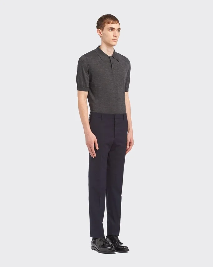 Pantalones de lana elástica ligera Pantalones de lana elástica ligera