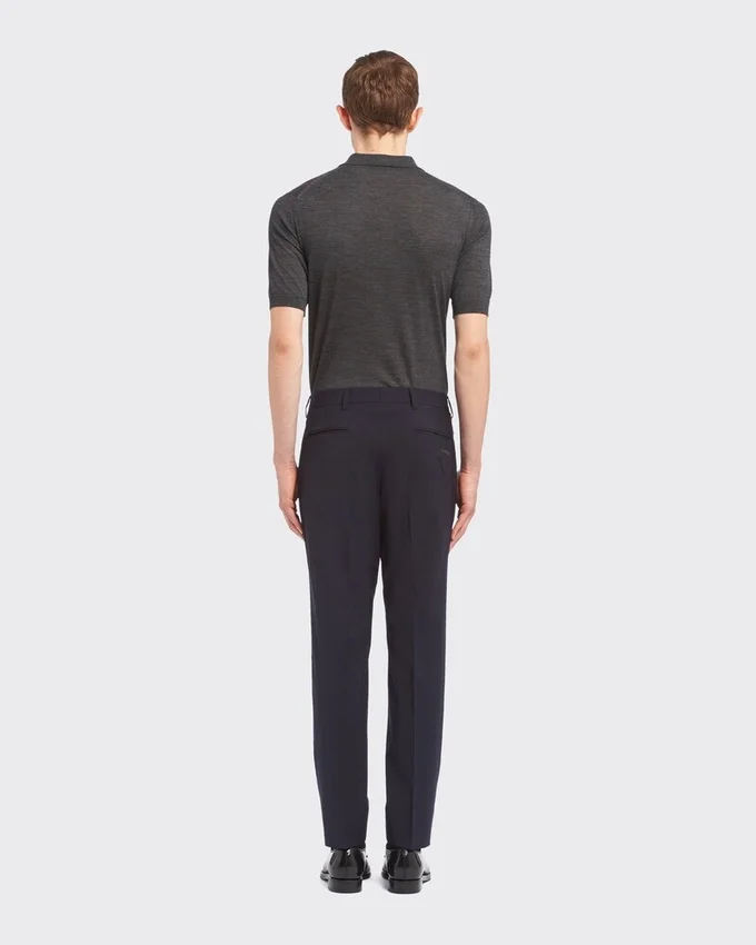 Pantalones de lana elástica ligera Pantalones de lana elástica ligera