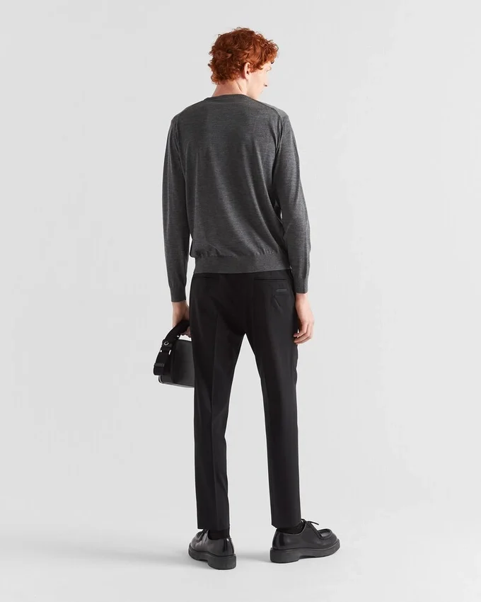 Pantalones de lana elástica ligera Pantalones de lana elástica ligera