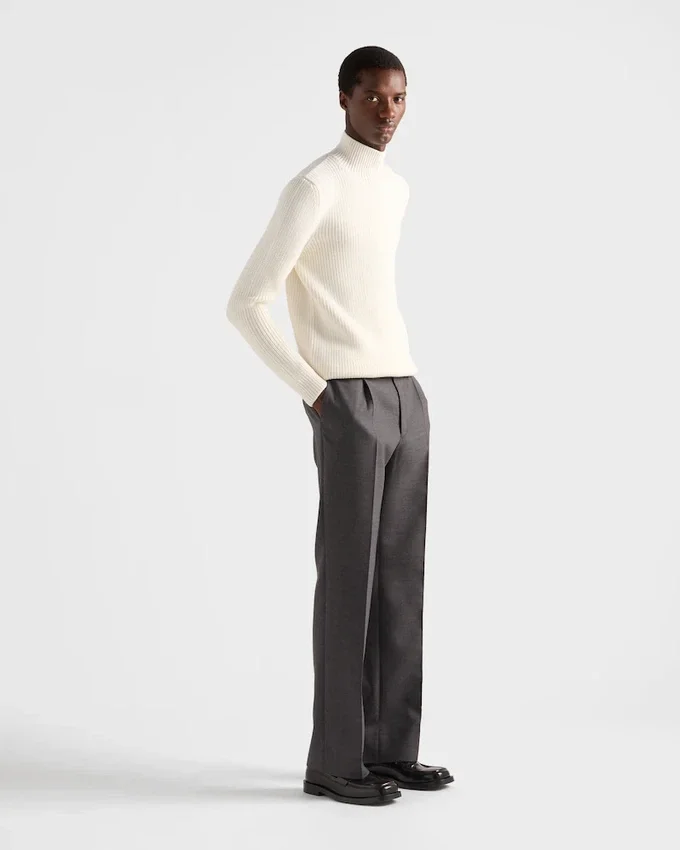 Pantalones de lana y seda Pantalones de lana y seda