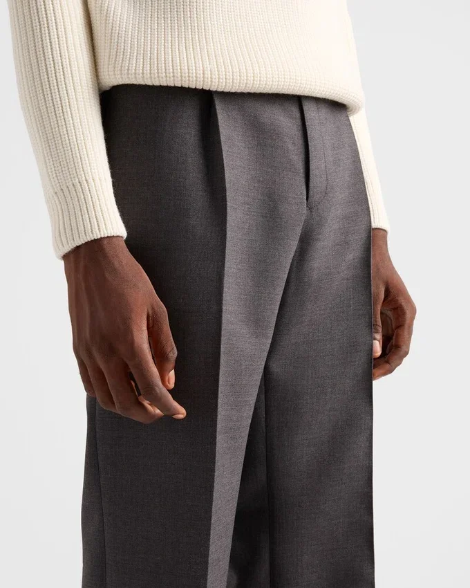 Pantalones de lana y seda Pantalones de lana y seda
