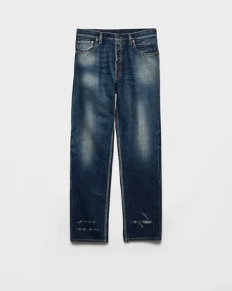 Pantalones de mezclilla con lavado regular