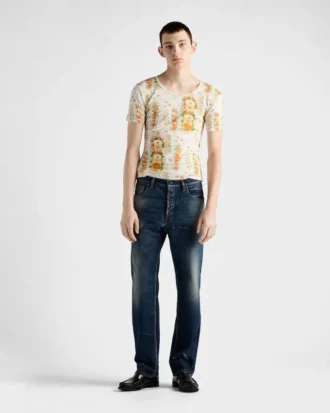 Pantalones de mezclilla con lavado regular