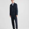 Pantalones de mezclilla de corte ancho con diseño en forma de V Pantalones de mezclilla de corte ancho con diseño en forma de V