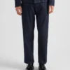 Pantalones de mezclilla de corte ancho con diseño en forma de V Pantalones de mezclilla de corte ancho con diseño en forma de V