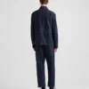 Pantalones de mezclilla de corte ancho con diseño en forma de V Pantalones de mezclilla de corte ancho con diseño en forma de V