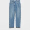 Pantalones de mezclilla de pierna recta