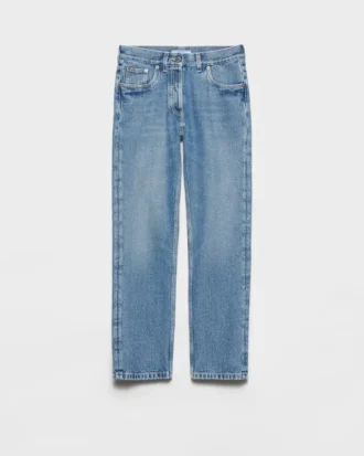 Pantalones de mezclilla de pierna recta