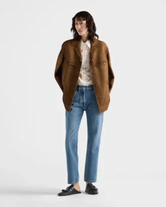 Pantalones de mezclilla de pierna recta