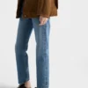 Pantalones de mezclilla de pierna recta