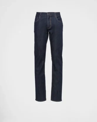 Pantalones de mezclilla elástica
