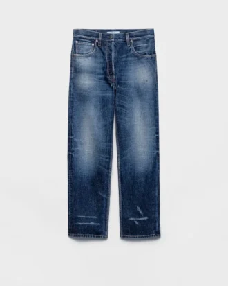 Pantalones de mezclilla lavada de cinco bolsillos Pantalones de mezclilla lavada de cinco bolsillos