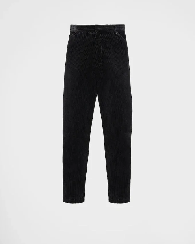 Pantalones de pana de rayas finas Pantalones de pana de rayas finas