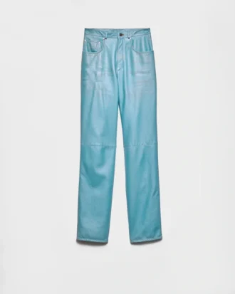 Pantalones de piel napa de cinco bolsillos