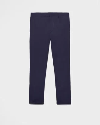 Pantalones de popelín elástico