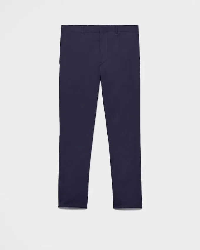 Pantalones de popelín elástico Pantalones de popelín elástico