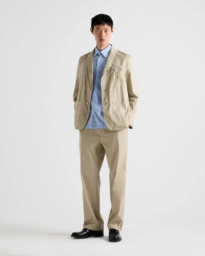 Pantalones de popelín elástico Pantalones de popelín elástico