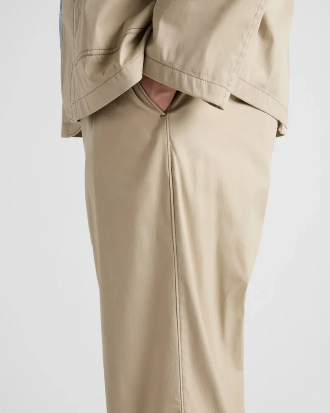 Pantalones de popelín elástico Pantalones de popelín elástico