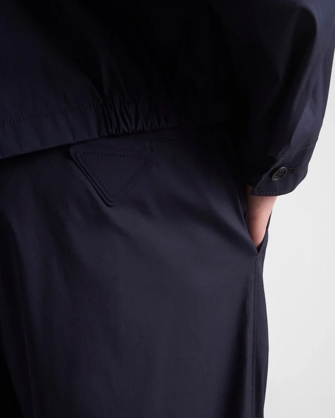 Pantalones de popelín elástico Pantalones de popelín elástico