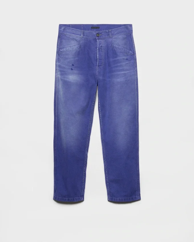 Pantalones de sarga de algodón Pantalones de sarga de algodón