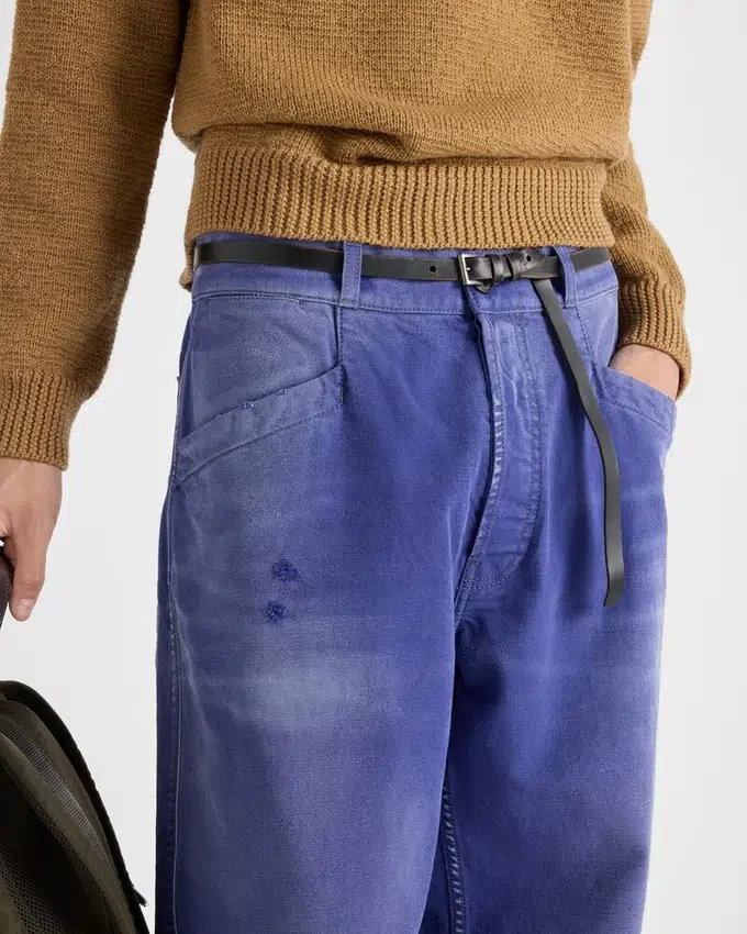 Pantalones de sarga de algodón Pantalones de sarga de algodón