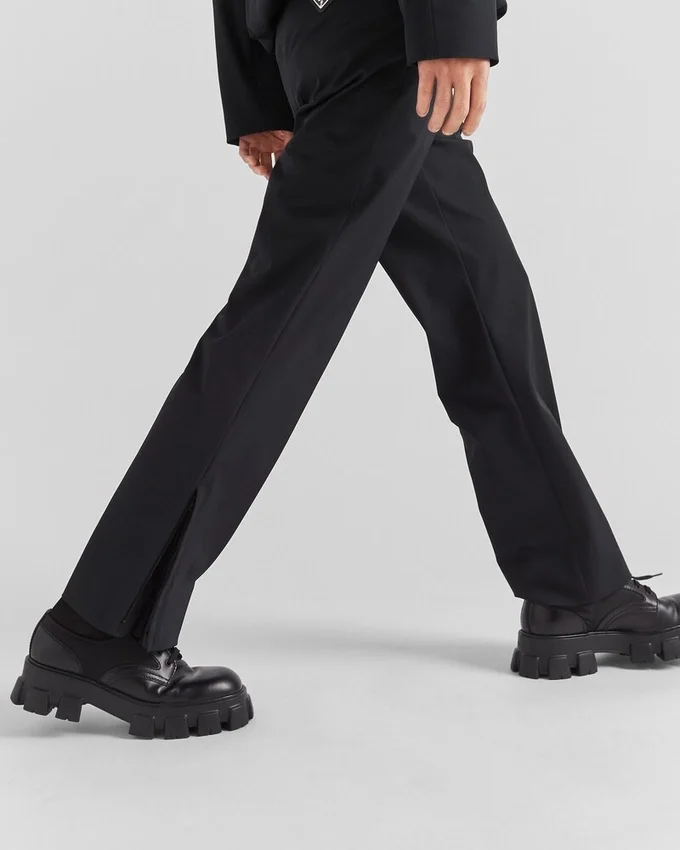 Pantalones de tejido técnico elástico Pantalones de tejido técnico elástico