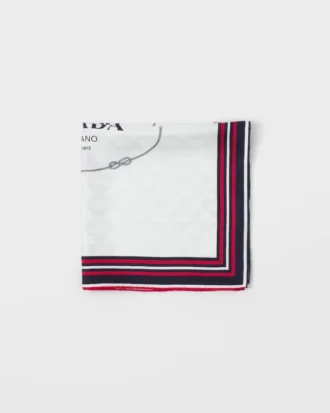 Pañuelo de sarga de seda estampada con jacquard 55