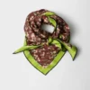 Pañuelo de sarga de seda estampado Pañuelo de sarga de seda estampado