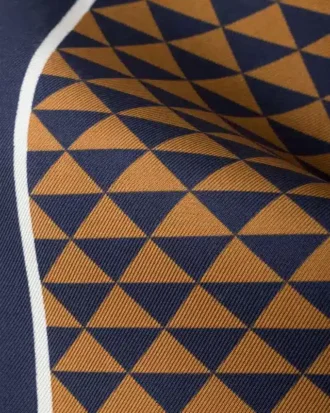 Pañuelo de sarga de seda estampado Pañuelo de sarga de seda estampado