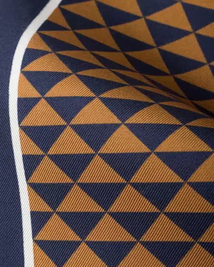 Pañuelo de sarga de seda estampado Pañuelo de sarga de seda estampado