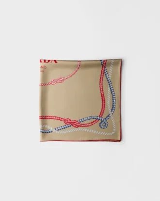 Pañuelo de sarga de seda estampado 90