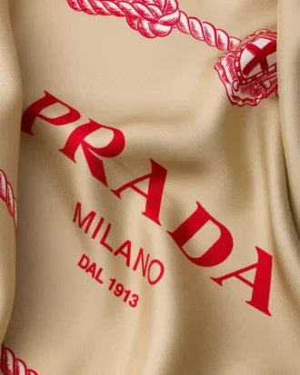 Pañuelo de sarga de seda estampado 90