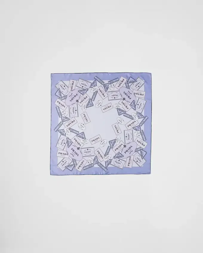 Pañuelo de sarga de seda estampado 90 Pañuelo de sarga de seda estampado 90