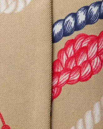 Pañuelo estrecho de sarga de seda estampado