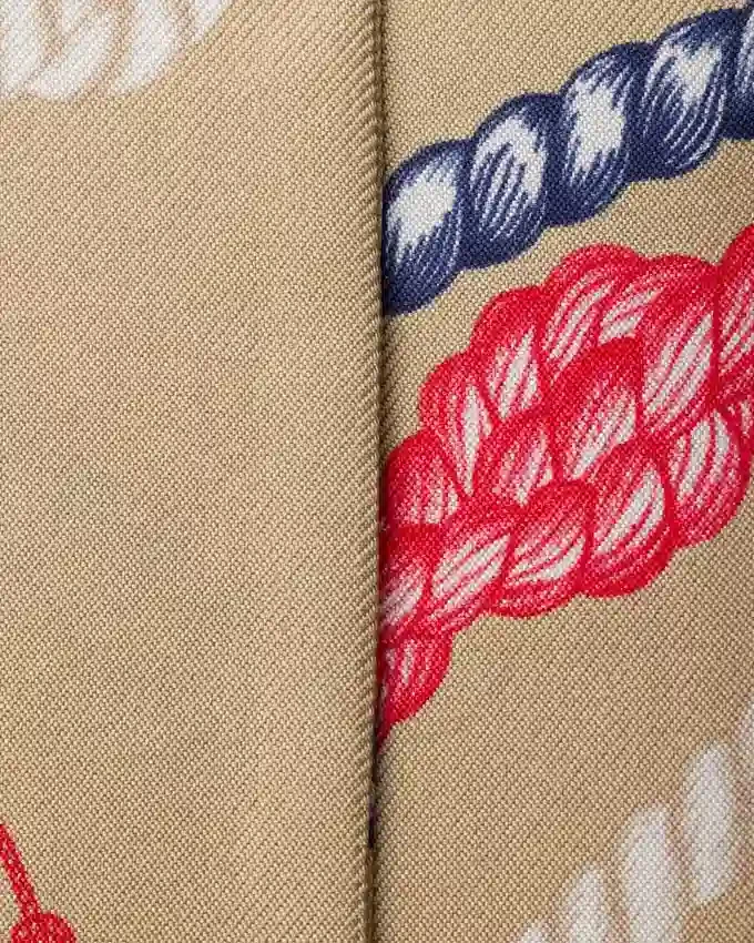 Pañuelo estrecho de sarga de seda estampado Pañuelo estrecho de sarga de seda estampado