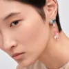 Pendientes colgantes Couleur Vivante: oro blanco con aguamarina, morganitas y diamantes