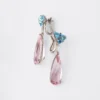 Pendientes colgantes Couleur Vivante: oro blanco con aguamarina, morganitas y diamantes