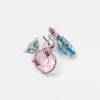 Pendientes colgantes Couleur Vivante – Oro blanco con morganita y aguamarina