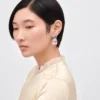 Pendientes colgantes Couleur Vivante – Oro blanco con morganita y aguamarina