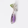 Pendientes colgantes Couleur Vivante – Oro blanco con peridoto, amatista y diamantes