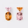 Pendientes colgantes Couleur Vivante – Oro rosa con morganita y citrino