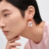Pendientes colgantes Couleur Vivante – Oro rosa con morganita y citrino